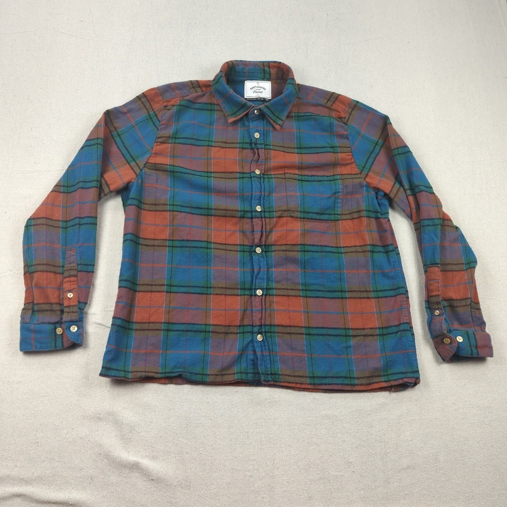 Portuguese Flannel Shirt Mens Extra Large Red Plaid Soft Flannel